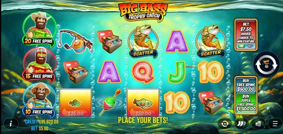 Big Bass Trophy Catch mobile gameplay screen